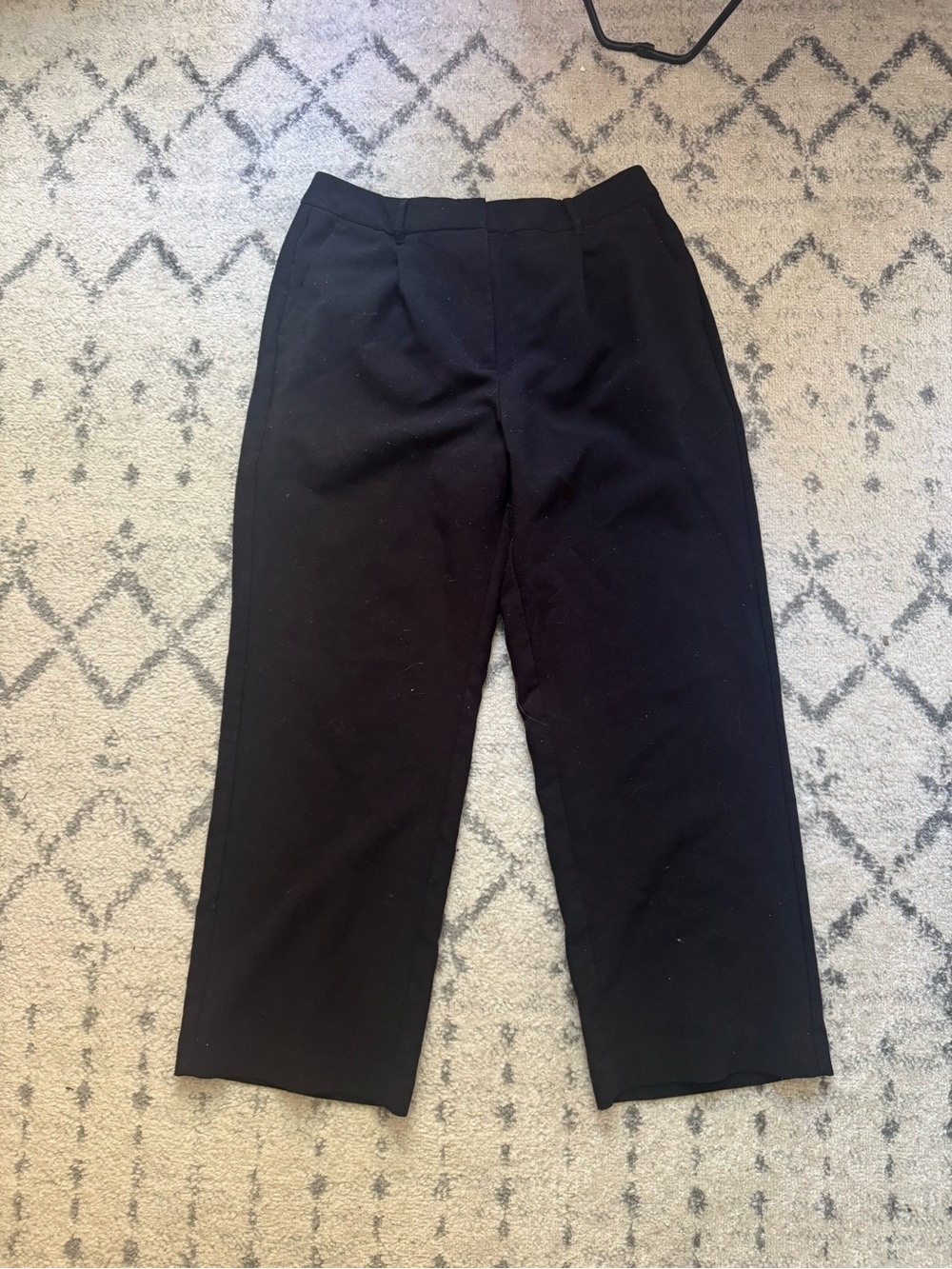 Black Straight-Leg Pants